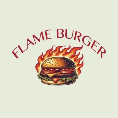 Logo Flame Burger