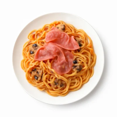 Spaghetti Prosciutto e Funghi