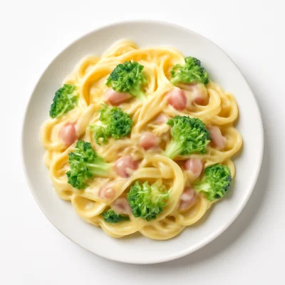 Tagliatelle con Broccoli e Prosiutto