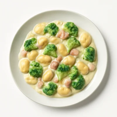 Gnocchi con Broccoli e Prosciutto