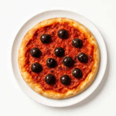 Pizzabrot mit Tomatensoße und Oliven