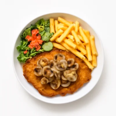 Champignon-Zwiebelschnitzel