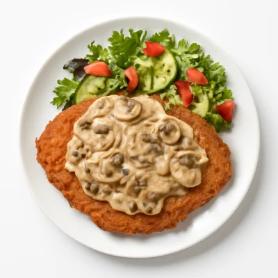 Schnitzel Zwiebel- Champignons