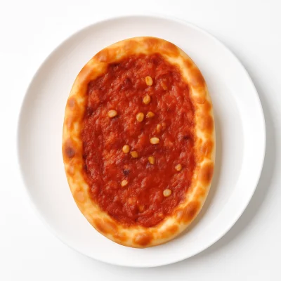 Pizzabrot mit Tomatensauce und Knoblauch