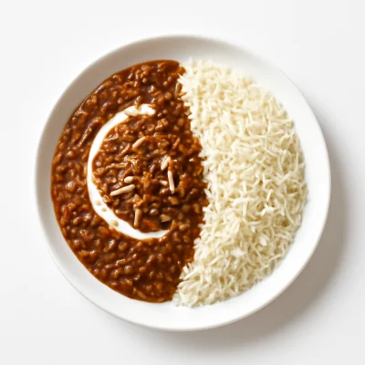 Daal Makhni (mit Basmatireis serviert)