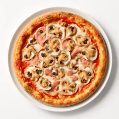 Pizza Funghi é Prosciutto