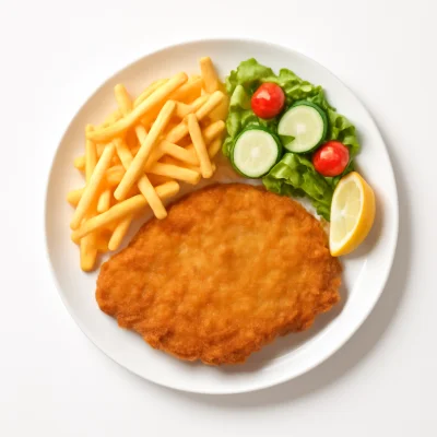 Paniertes Schnitzel (Hähnchen) 