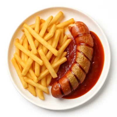 Currywurst mit Pommes
