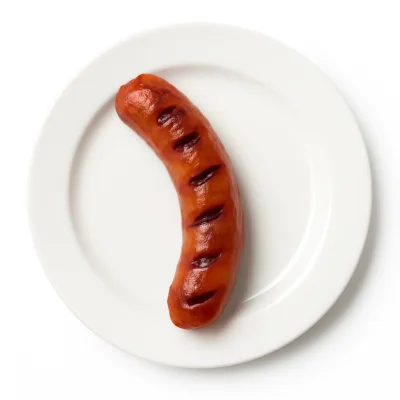 Rindsbratwurst mit Brötchen