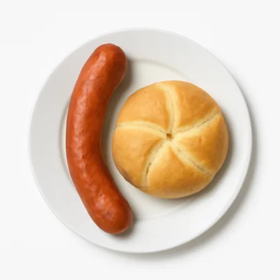 Käsekrakauer mit Brötchen