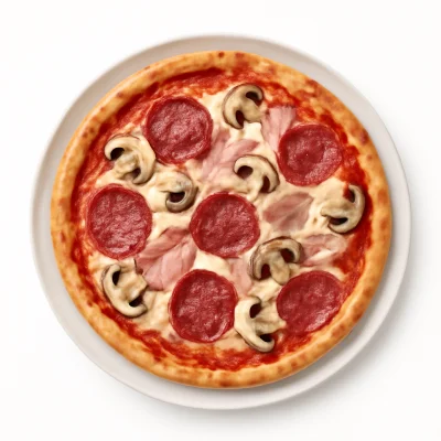 Pizza Funghi Salame Prosciutto