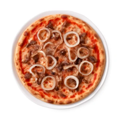 Pizza Art des Hauses