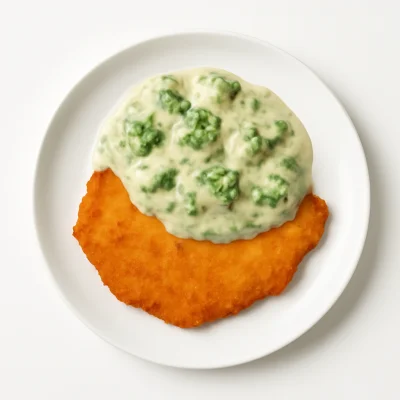 Schnitzel Broccoli mit Sahne