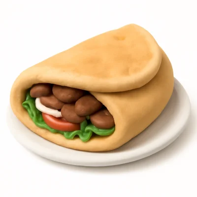 Calzone mit Drehspießfleisch