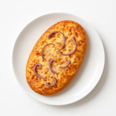 Brot mit Zwiebeln & Käse überbacken