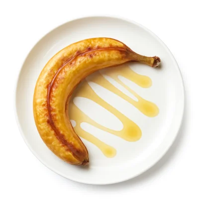 Gebackene Banane mit Honig