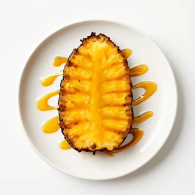 Gebackene Ananas mit Honig
