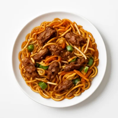 Gebratene Nudeln mit Rindfleisch 