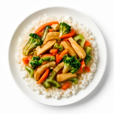 Hühnerfleisch Chop Suey (Reis)