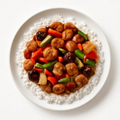 Hühnerfleisch Kung-Pao (Reis)