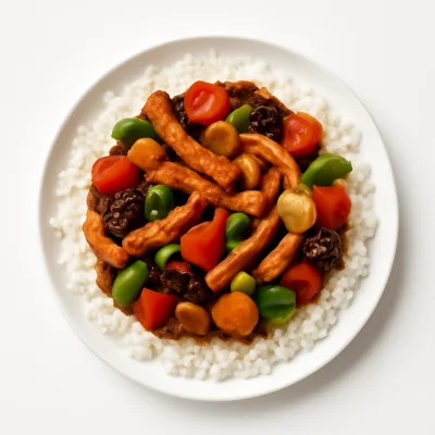Schweinefleisch Kung-Pao (Reis)