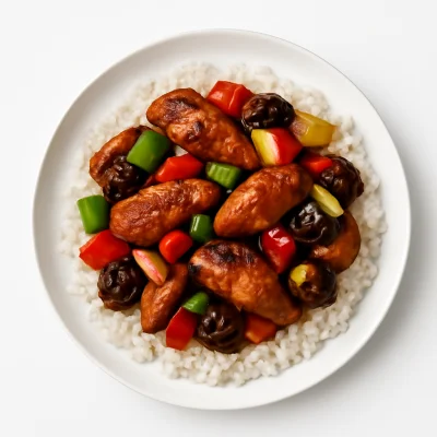 Knusprige Ente Kung-Pao (Reis)