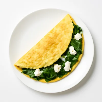 Omlette mit Spinat und Schafskäse