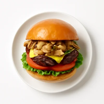 Champignon Zwiebel Burger