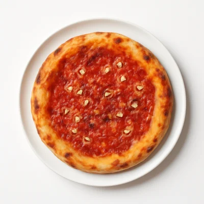 Pizzabrot mit Tomatensauce und Knoblauch