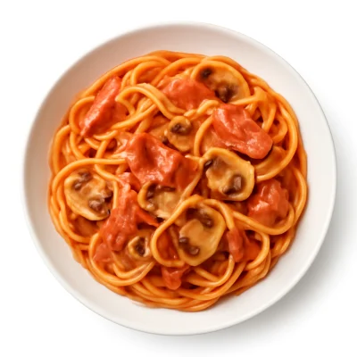Spaghetti Funghi-Prosciutto