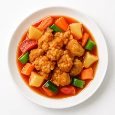 Knuspriges Hühnerfleisch süß sauer 