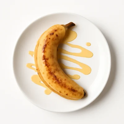 Gebackene Banane mit Honig 