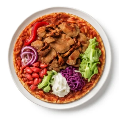 Lahmacun mit Dönerfleisch