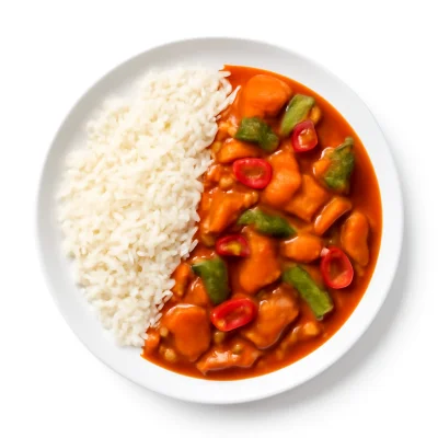 Hühnerfleisch Curry (scharf)
