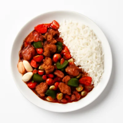 Schweinefleisch Kung Bao (scharf)