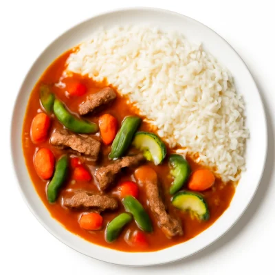 Rindfleisch Curry (scharf)