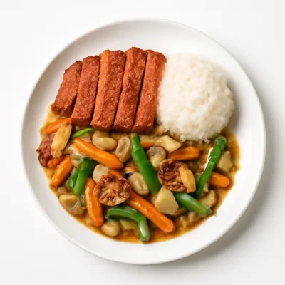 Gebackene Ente Chop-Suey