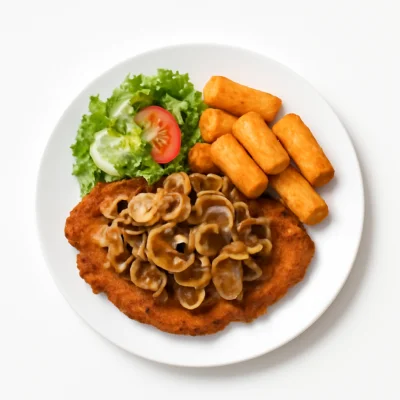 Schnitzel Cipolla e Funghi