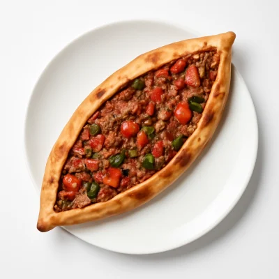 Pide mit Drehspießfleisch