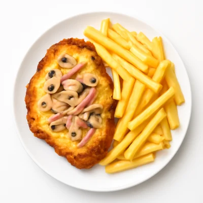 Spezial Schnitzel mit Sahnesoße