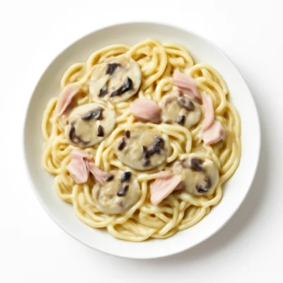 Spaghetti Funghi-Prosciutto