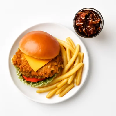 Crispy Chicken Cheese Burger Menü