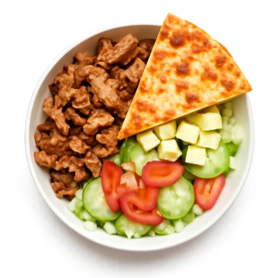 Drehspießfleisch Salat
