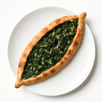 Pide mit Spinat & Zwiebel