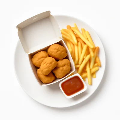 Chicken Nuggets Box mit Pommes