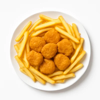 Chicken Nuggets mit Pommes