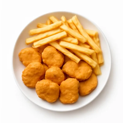 Chicken Nuggets mit Pommes