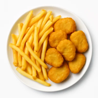 Chicken Nuggets mit Pommes