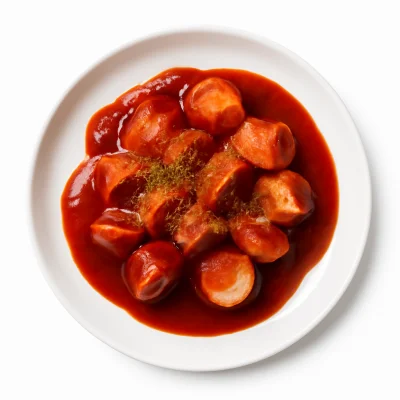 Currywurst scharf