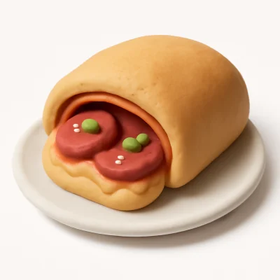 Gefüllte Pizzabrötchen Salami
